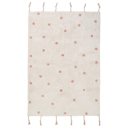 NÜMI Pink nude children's rug with dots