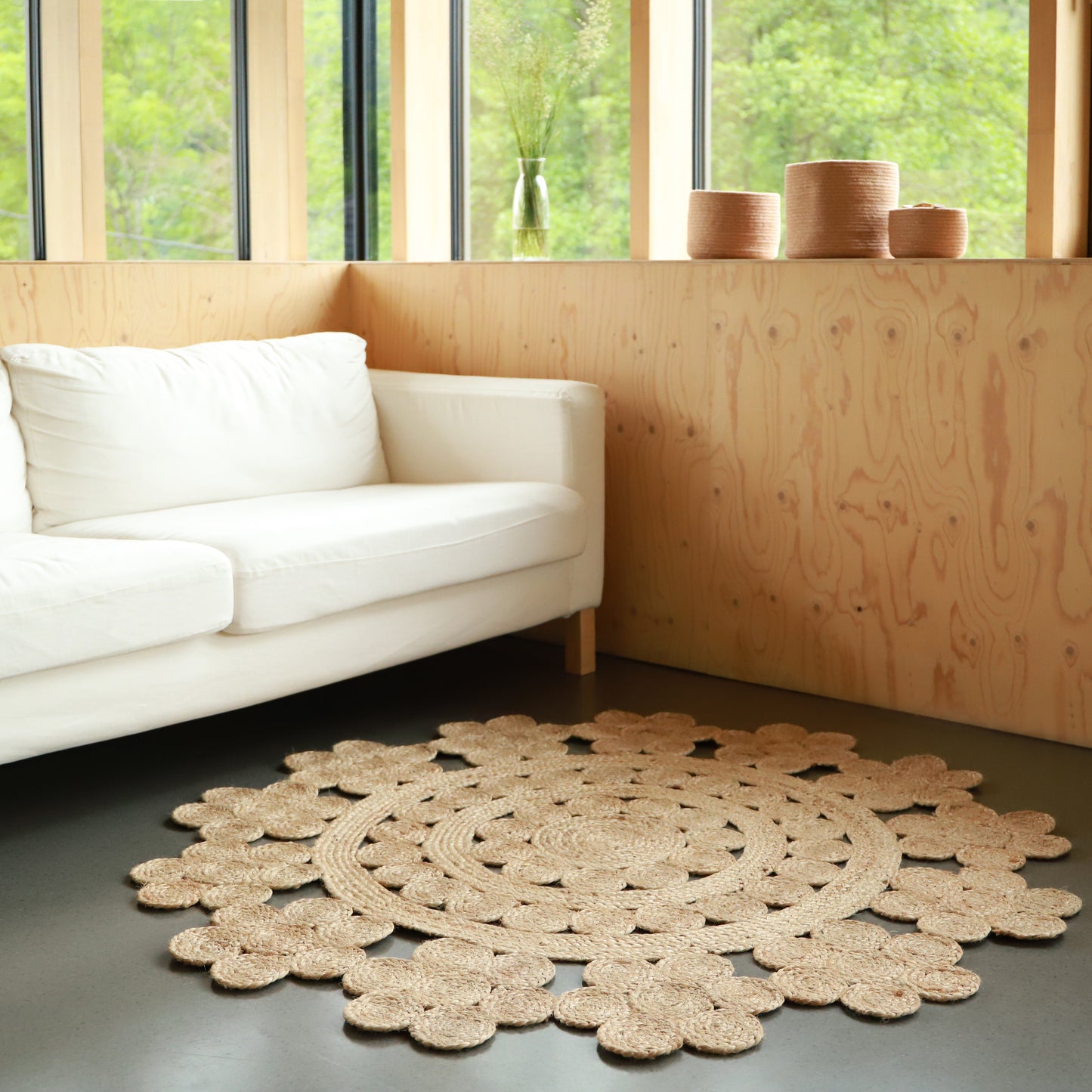 MOORA round original jute rug