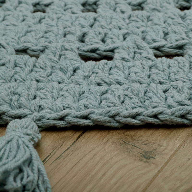 NILA PALE GREEN crochet children's rug