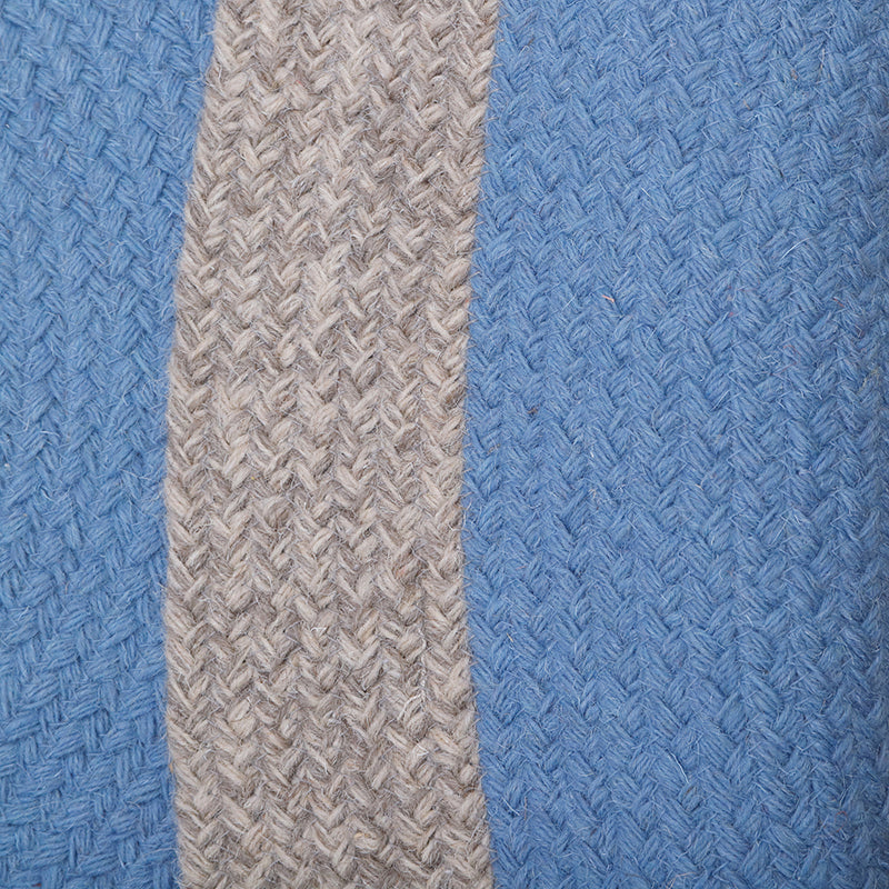 NOLAN BLUE braided wool children's rug