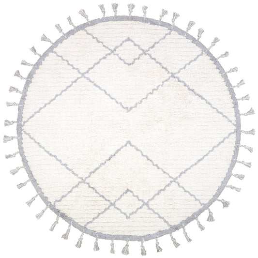 CÔME NATURAL GREY round children's rug