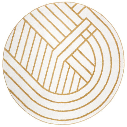 LUISA M geometric round rug