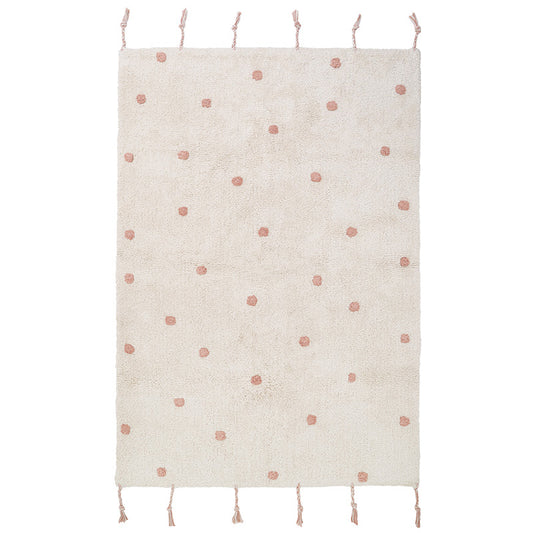 NÜMI Pink nude children's rug with dots