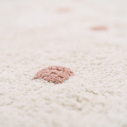 NÜMI Pink nude children's rug with dots