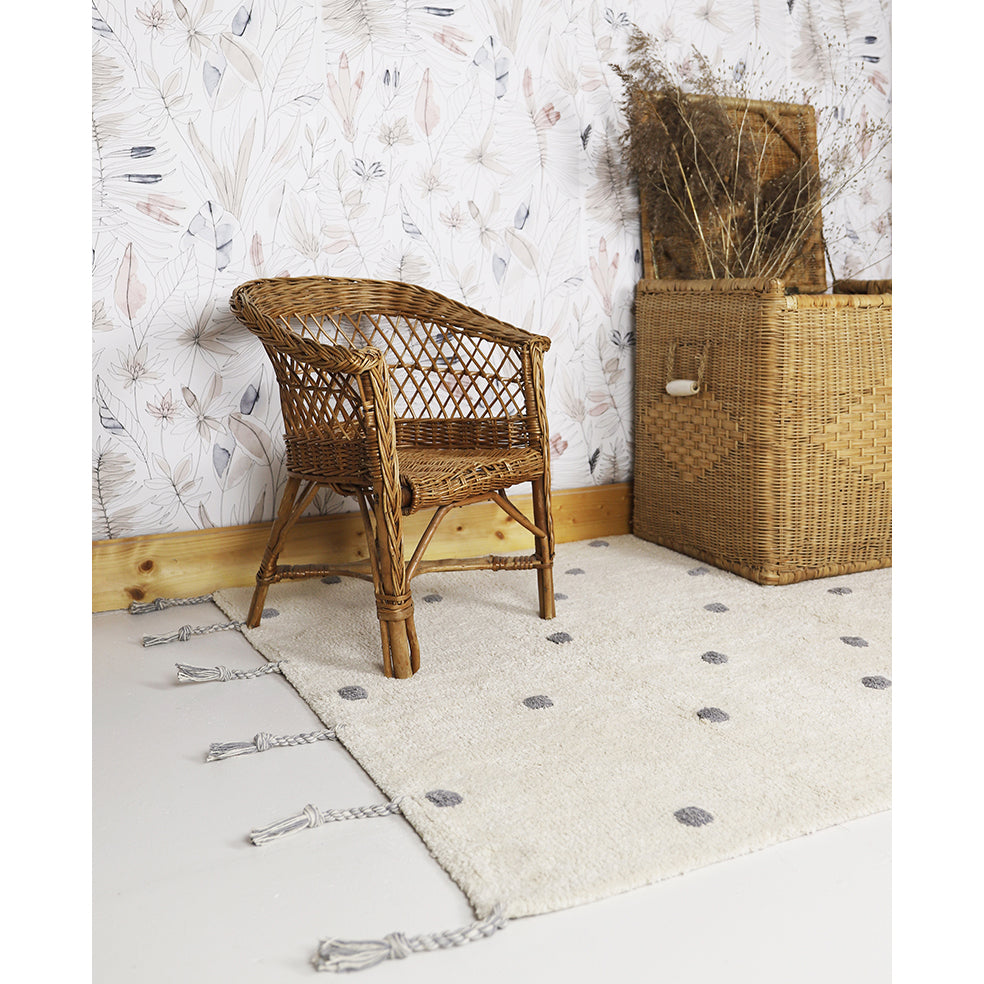 NÜMI Gray children's rug with dots