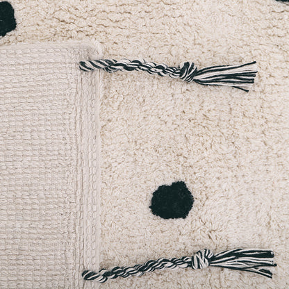 NÜMI Black children's rug with dots