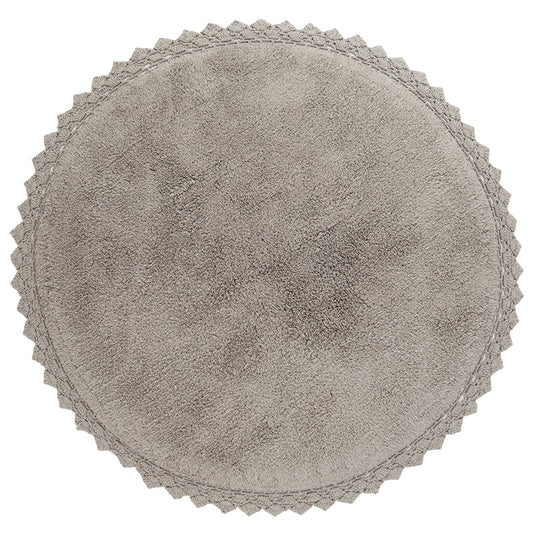 PERLA GRAY crochet finish rug