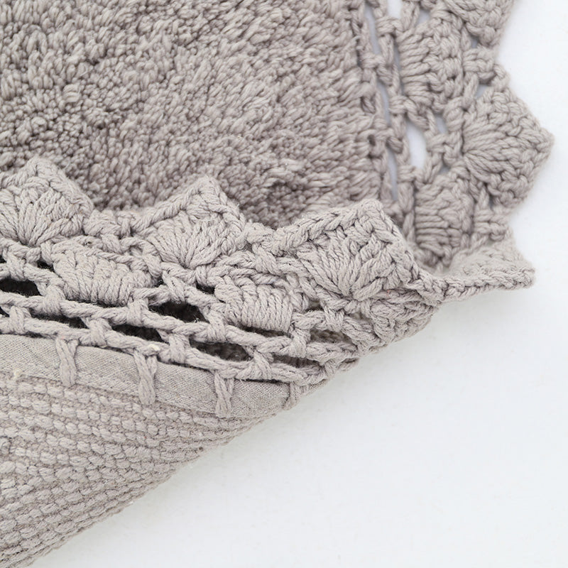 PERLA GRAY crochet finish rug