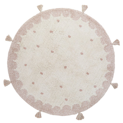 MALLEN round children's rug with polka dots