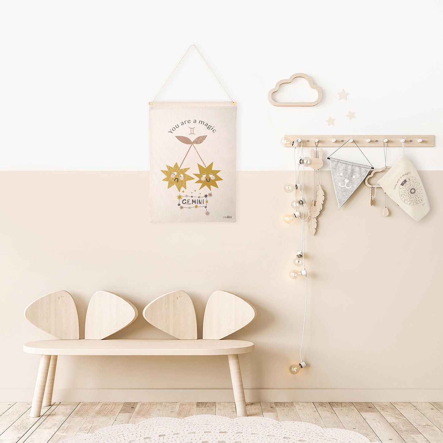 LITTLE GEMINI children's wall decoration zodiac sign gemini