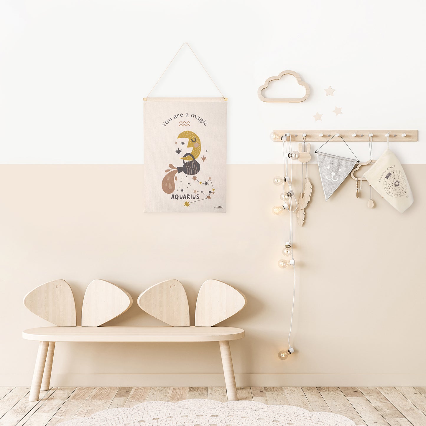 LITTLE AQUARIUS children's wall decoration zodiac sign Aquarius