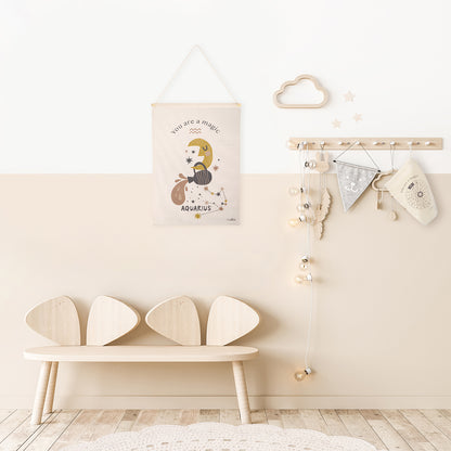 LITTLE AQUARIUS children's wall decoration zodiac sign Aquarius