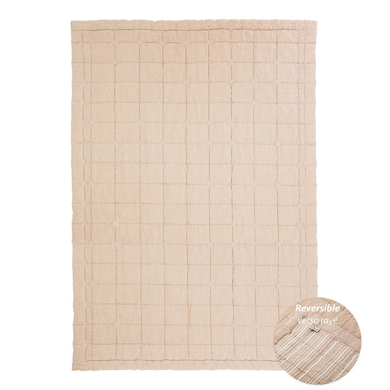 ANNA TERRACOTTA LAVE M reversible baby blanket 