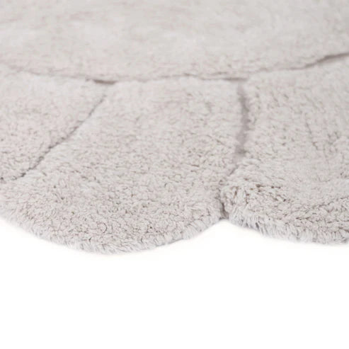 GABRIELLE Round washable cotton children's bedroom rug with ‘petals’ finish