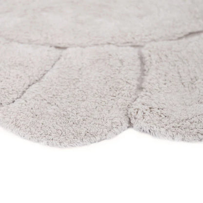 GABRIELLE Round washable cotton children's bedroom rug with ‘petals’ finish