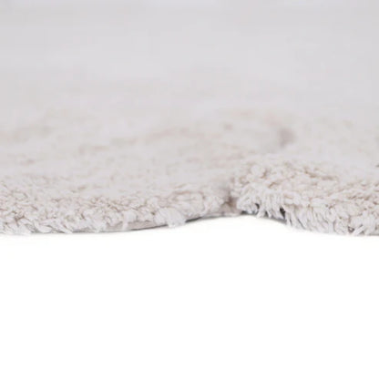 GABRIELLE Round washable cotton children's bedroom rug with ‘petals’ finish