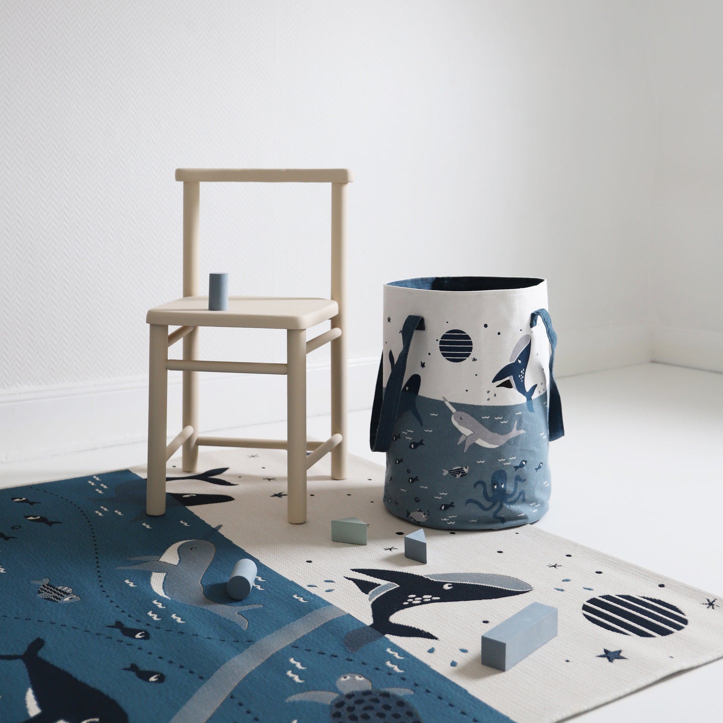 LITTLE DEEP BLUE children's storage basket