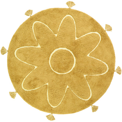 YVA Mango bohemian children's rug with pompoms