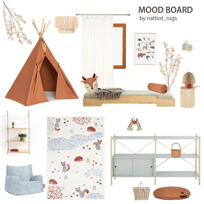 FOREST DREAM M forest animals children's rug